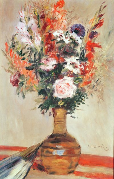 Roses dans un vase, 1872 - Pierre Auguste Renoir